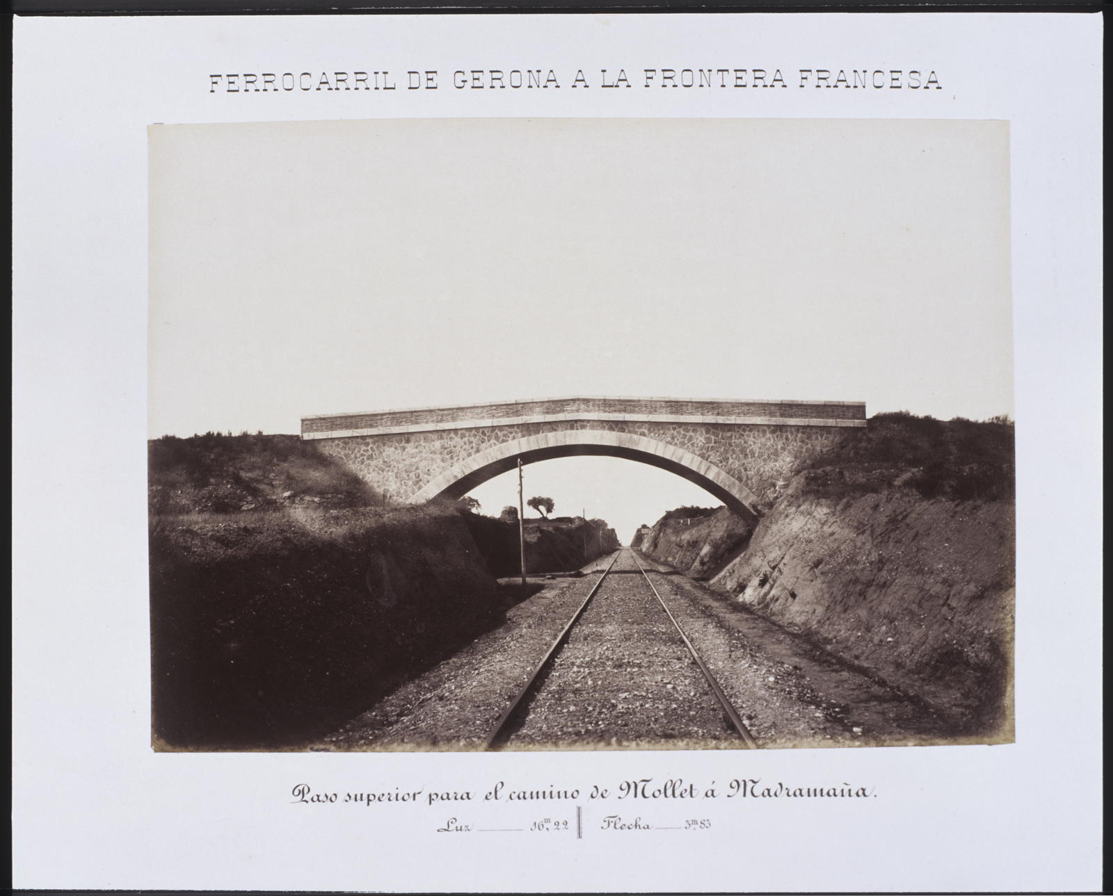 Desconegut, Railway from Gerona to the French Border. Upper step for the trail of Mollet á Madremaña