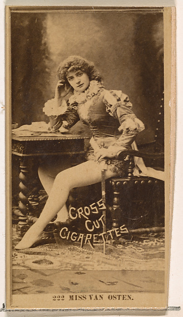 W. Duke, Sons & Co., Card Number 222, Miss Van Osten, from the Actors and Actresses series (N145-2) issued by Duke Sons & Co. to promote Cross Cut Cigarettes