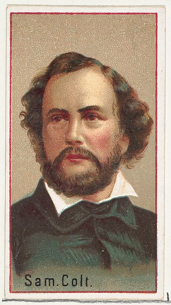 Allen & Ginter, Samuel Colt, printer's sample for the World's Inventors souvenir album (A25) for Allen & Ginter Cigarettes