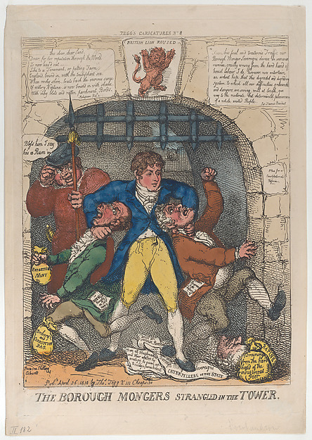 Thomas Rowlandson, The Borough Mongers Strangled in the Tower