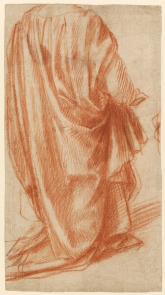 Andrea del Sarto, Drapery Study (recto); Study of a Nude Man (verso)