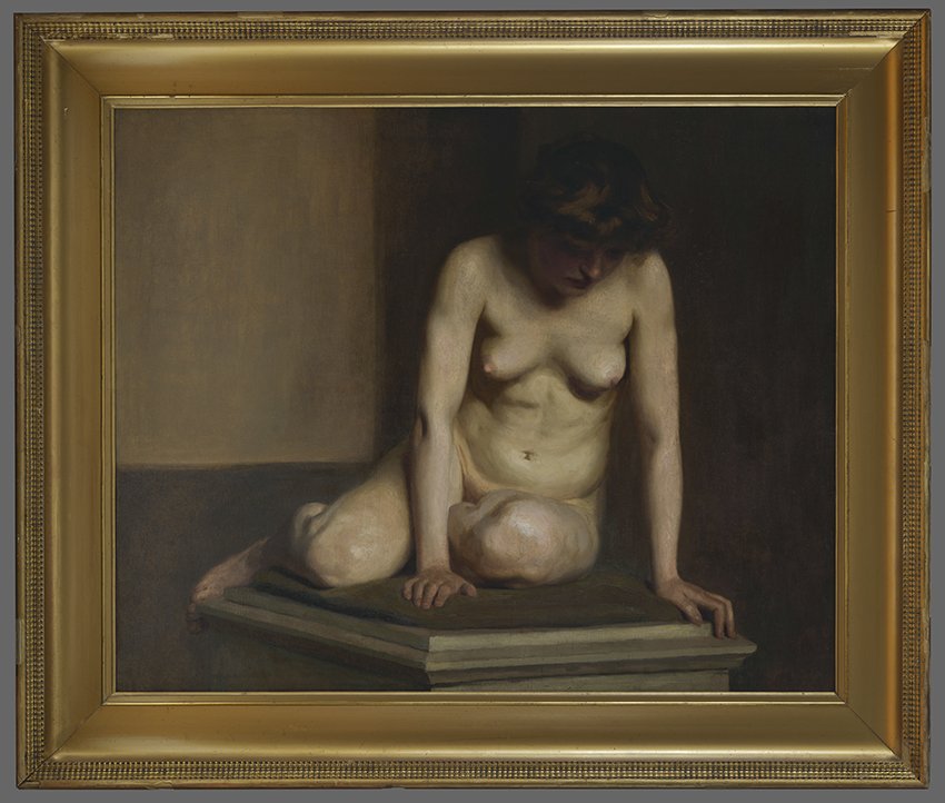 Willi Maillard, Hockender weiblicher Akt, um 1900