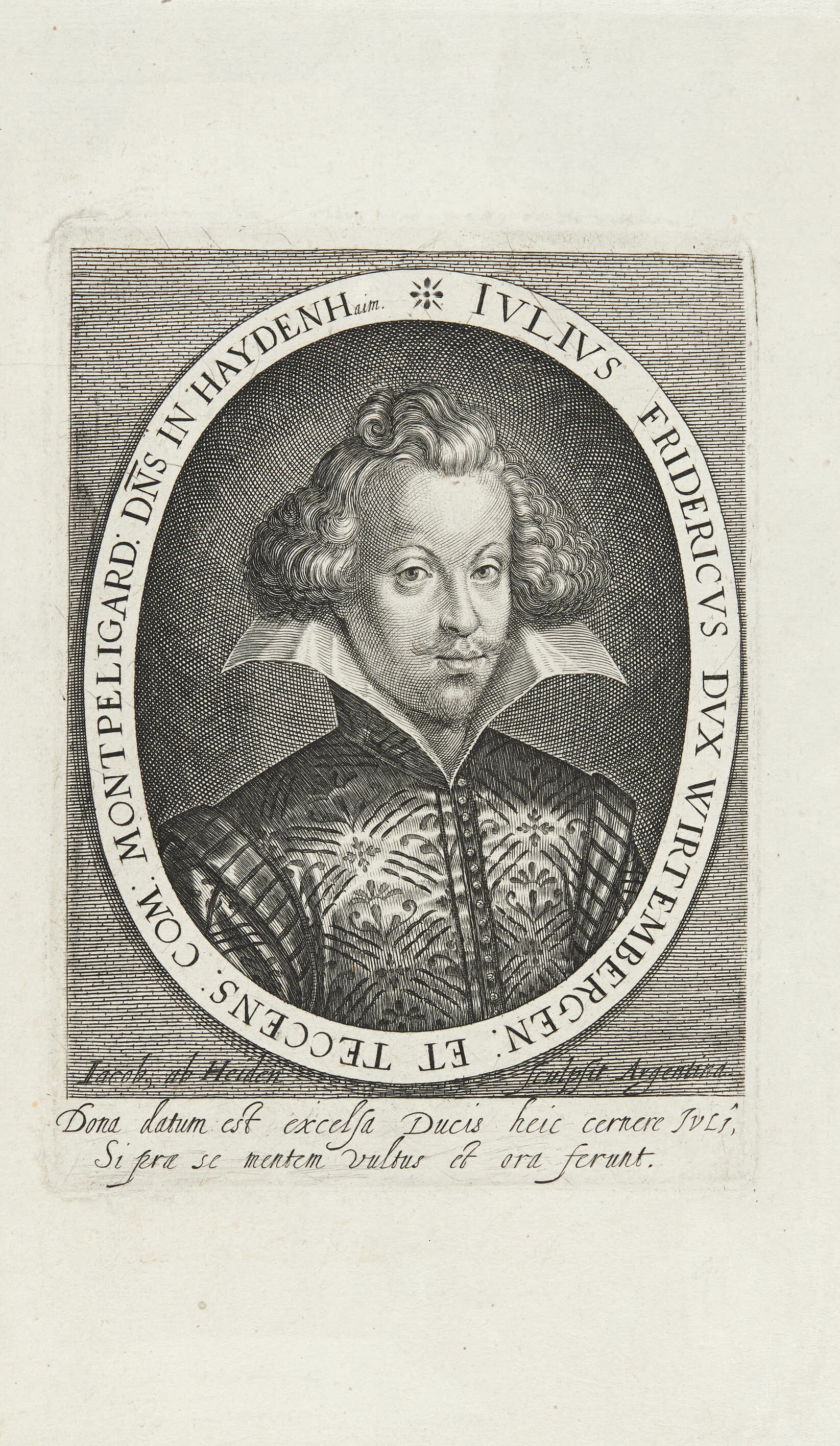 Jacob van der Heyden, Bildnis Herzog Julius Friedrich von Württemberg-Weiltingen