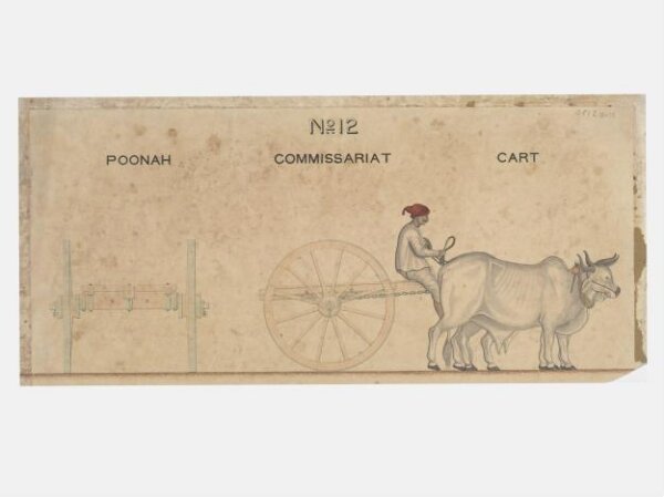 Unknown, One of twenty-one drawings of various types of indigenous conveyance in Poona showing side view and section.