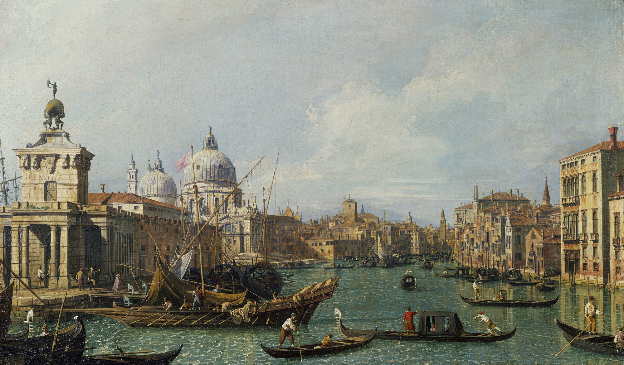 Canaletto, Venice: The Grand Canal from the Salute towards the Carità