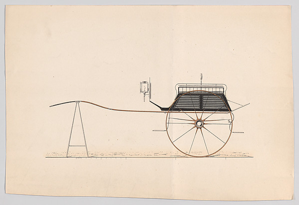 Anonymous, French, 19th century, Design for Dos-a-Dos Cart or Game Cart
