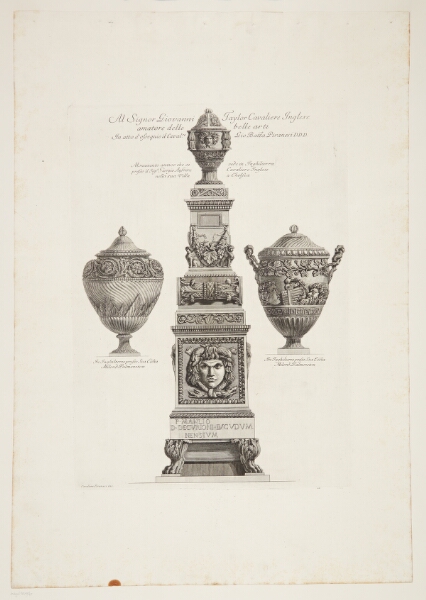 Giovanni Battista Piranesi, Antikt monument og to vaser