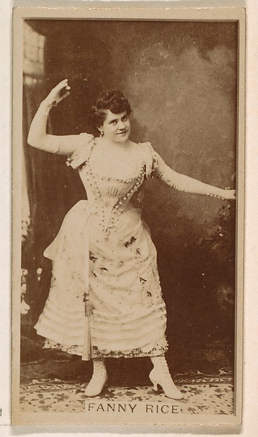 Kinney Brothers Tobacco Company, Fanny Rice, from the Actresses series (N245) issued by Kinney Brothers to promote Sweet Caporal Cigarettes