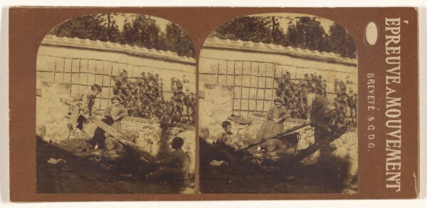 Unknown, [Children on see-saw]