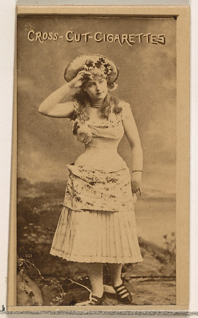 W. Duke, Sons & Co., Lillian Russell, from the Actors and Actresses series (N145-2) issued by Duke Sons & Co. to promote Cross Cut Cigarettes