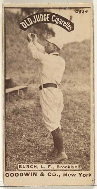 Goodwin & Company, Burch, Left Field, Brooklyn, from the Old Judge series (N172) for Old Judge Cigarettes