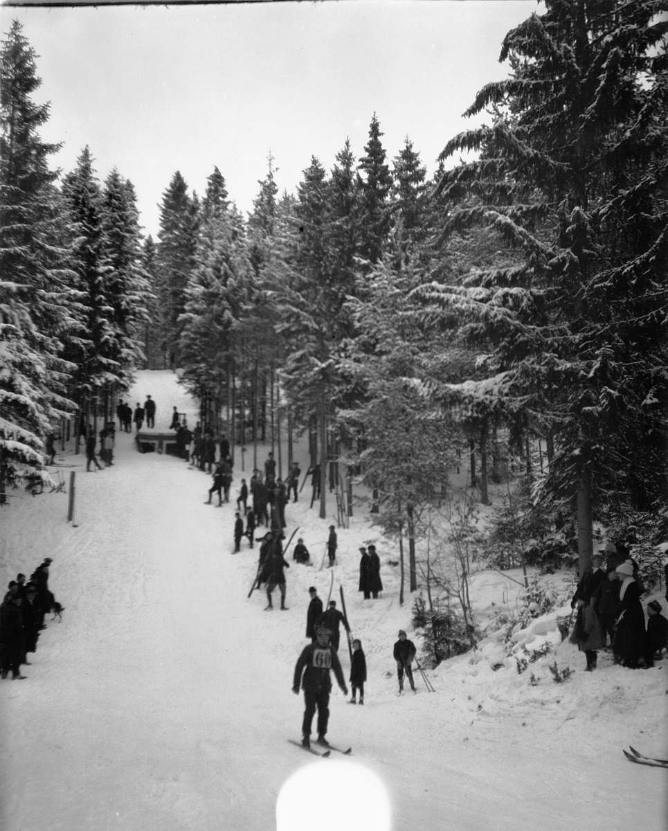 Ragnvald Andersen, Publikum ser på en skihopper under et hopprenn.