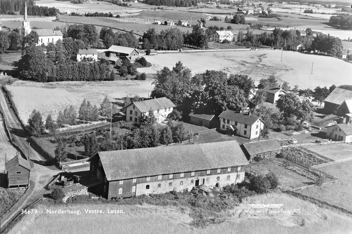 Widerøes Flyveselskap A/S, FLYFOTO NORDERHAUG VESTRE GÅRD, NORDERHOV