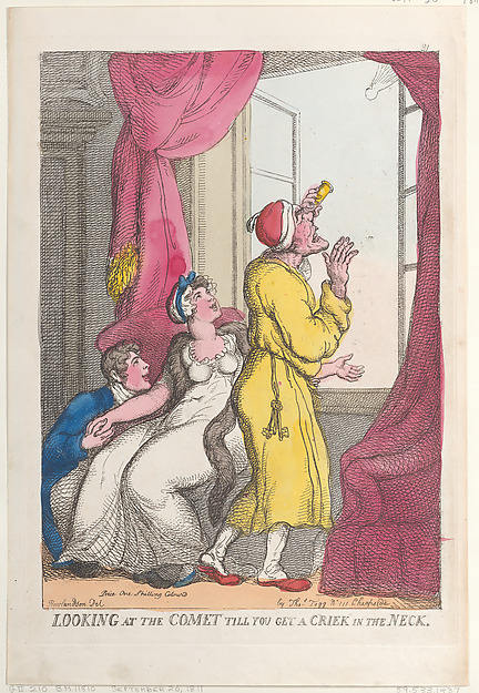 Thomas Rowlandson, Looking at the Comet till You Get a Crick in the Neck