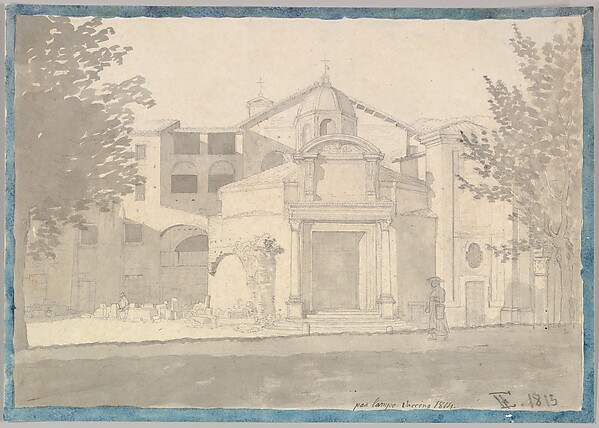 Christoffer Wilhelm Eckersberg, A Section of the Via Sacra, Rome (The Church of Saints Cosmas and Damian)