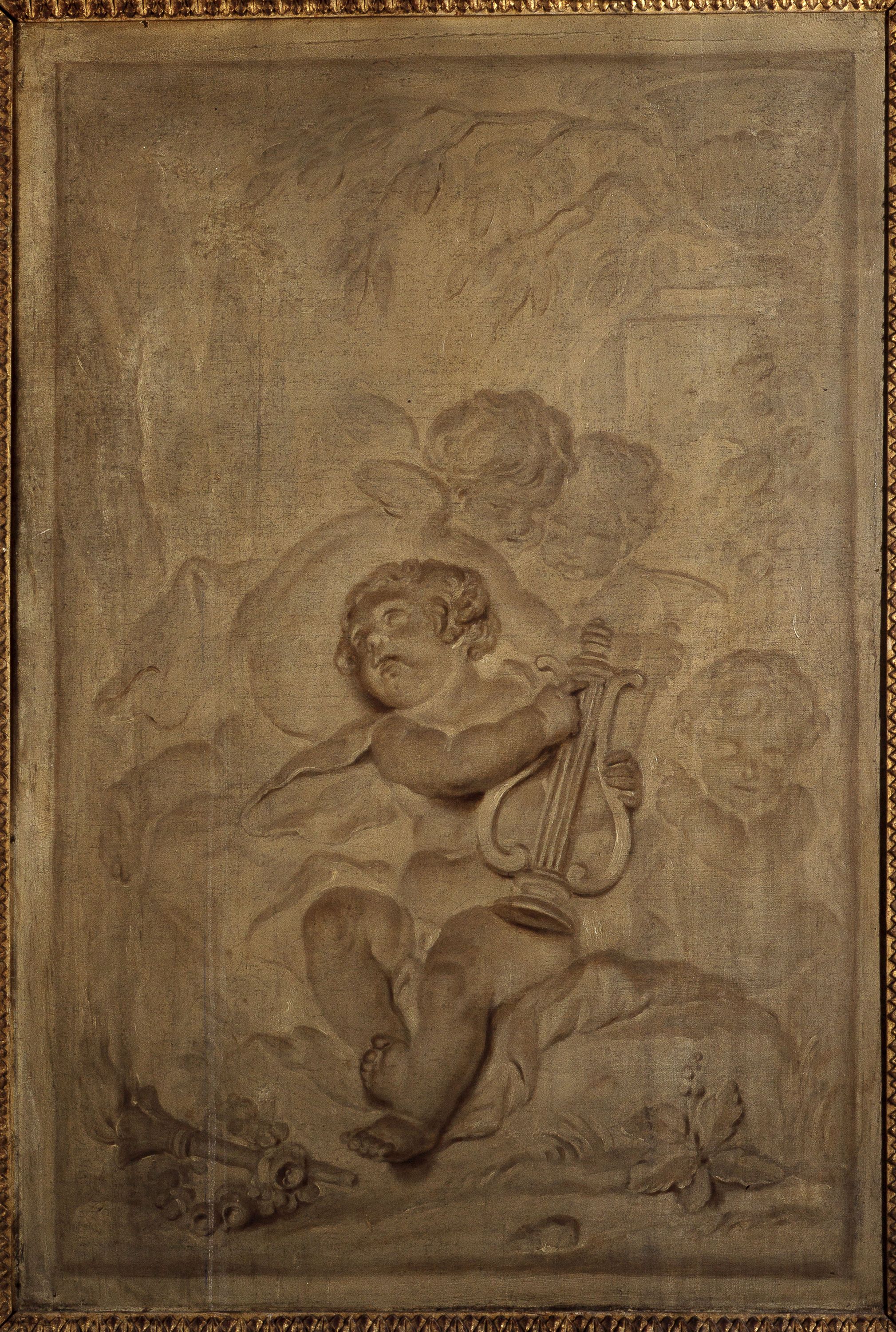 Piat-Joseph Sauvage, Le Poète ; peinture décorative pour l'ancien hôtel Helvétius