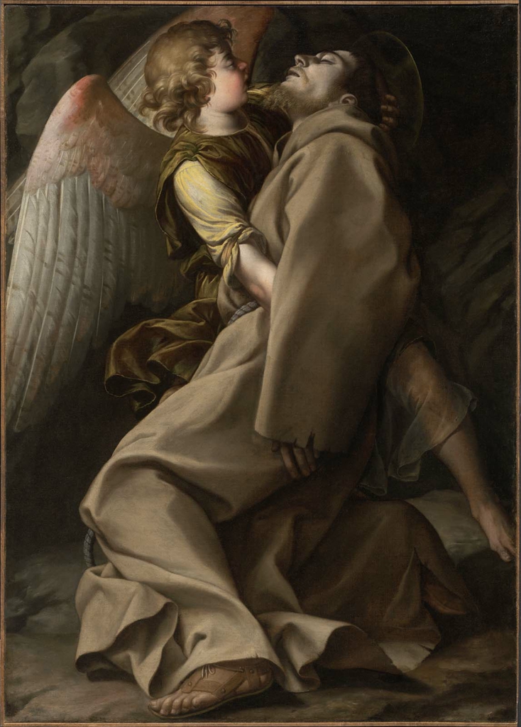 Orazio Gentileschi, Saint Francis Supported by an Angel