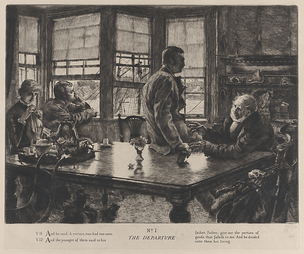 James Tissot, The Parable of the Prodigal Son: The Departure No. 1