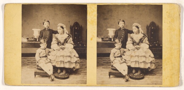 Unknown, [Three children posed in parlor]