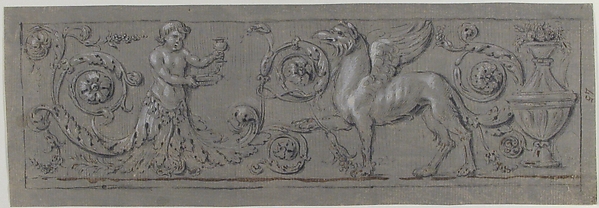 Anonymous, French, 19th century, Design for a Decorative Frieze