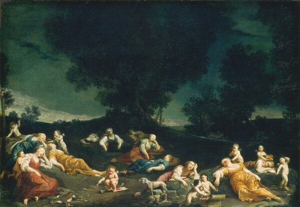 Giuseppe Maria Crespi, Cupids Disarming Sleeping Nymphs