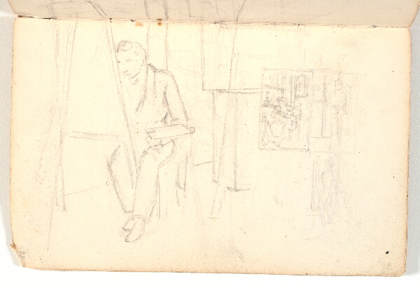 Martinus Rørbye, Interiør med kunstner ved staffeli
