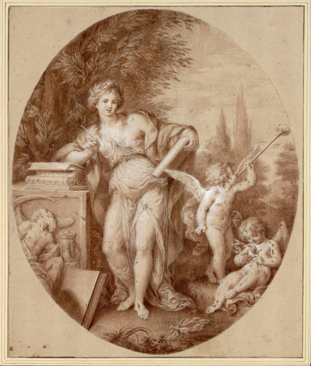 Anonym, Klio, die Muse der Poesie (stehendes Oval)