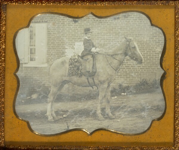 Unknown, [Boy in Hat on Horse]