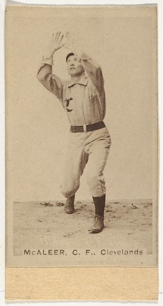 Goodwin & Company, Jimmy "Loafer" McAleer, Center Field, Cleveland, from the Old Judge series (N172) for Old Judge Cigarettes