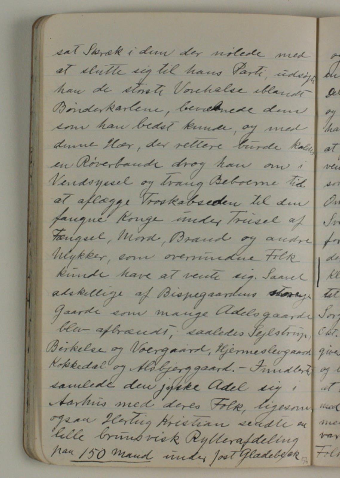 Niels Larsen Stevns, Notater vedrørende Skipper Klementes opstand og slaget ved Svendstrup mose. Afskrift efter Vendsyssel Aarbøger 1925