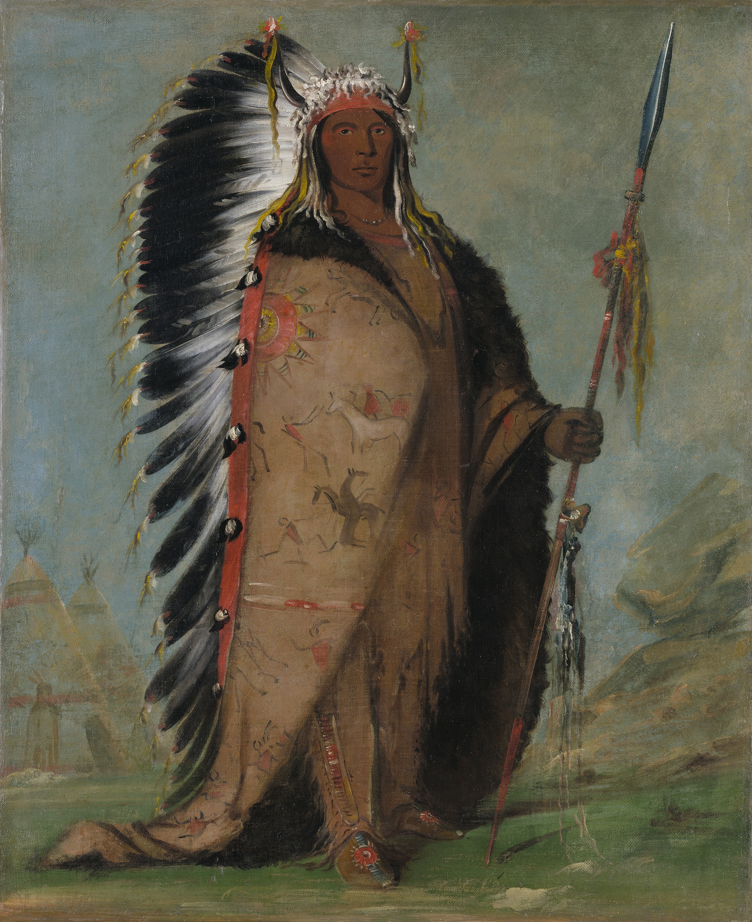 George Catlin, Ee-áh-sá-pa, Black Rock, a Two Kettle Chief