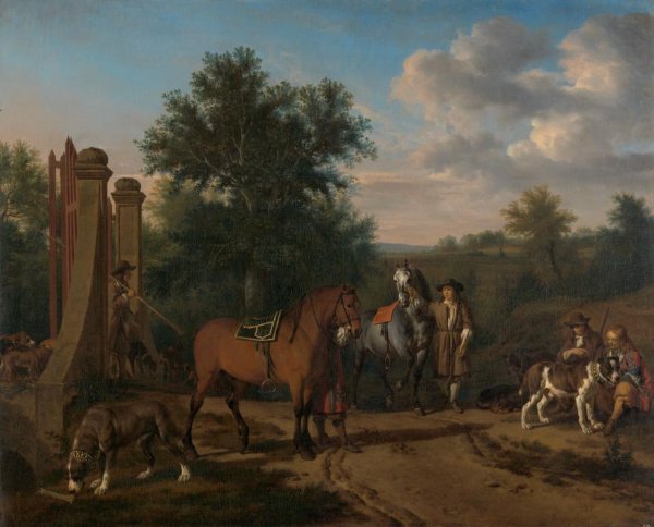 Adriaen van de Velde, De jachtpartij