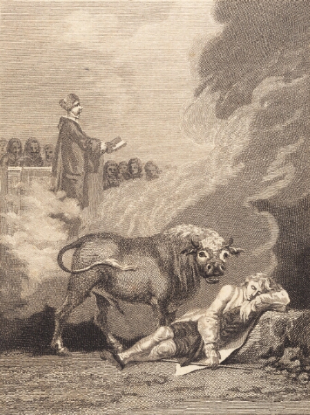 J.F. Clemens, Niels Klim troer at høre degnen i Fane Kirke. II