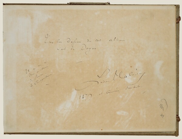 Edgar Degas, Halévy's inscriptions