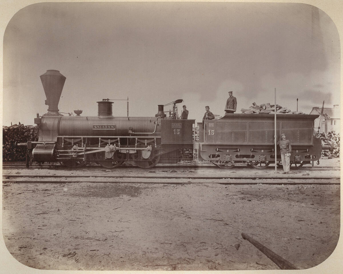 AdolfSchoonvonCorbitzthal, Lemberg-Czernowitzer Eisenbahn: Locomotive IV. Cathegorie mit Tender. System Hall