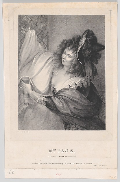 Louis Haghe, Mrs. Page (Merry Wives of Windsor)