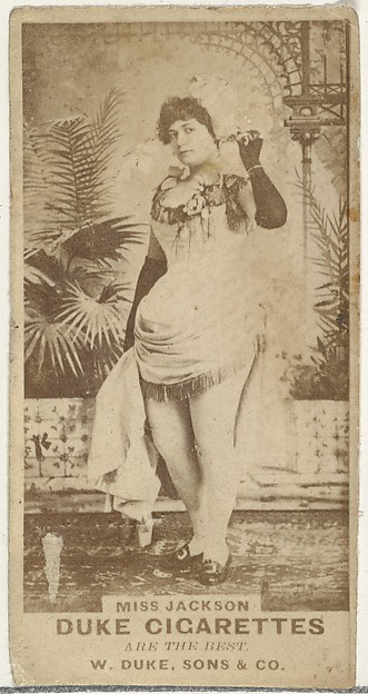 W. Duke, Sons & Co., Miss Jackson, from the Actors and Actresses series (N145-7) issued by Duke Sons & Co. to promote Duke Cigarettes