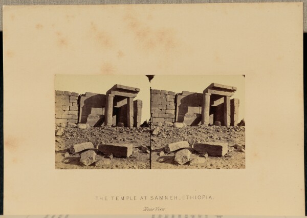 Francis Frith, The Temple at Samneh, Ethiopia. Near View