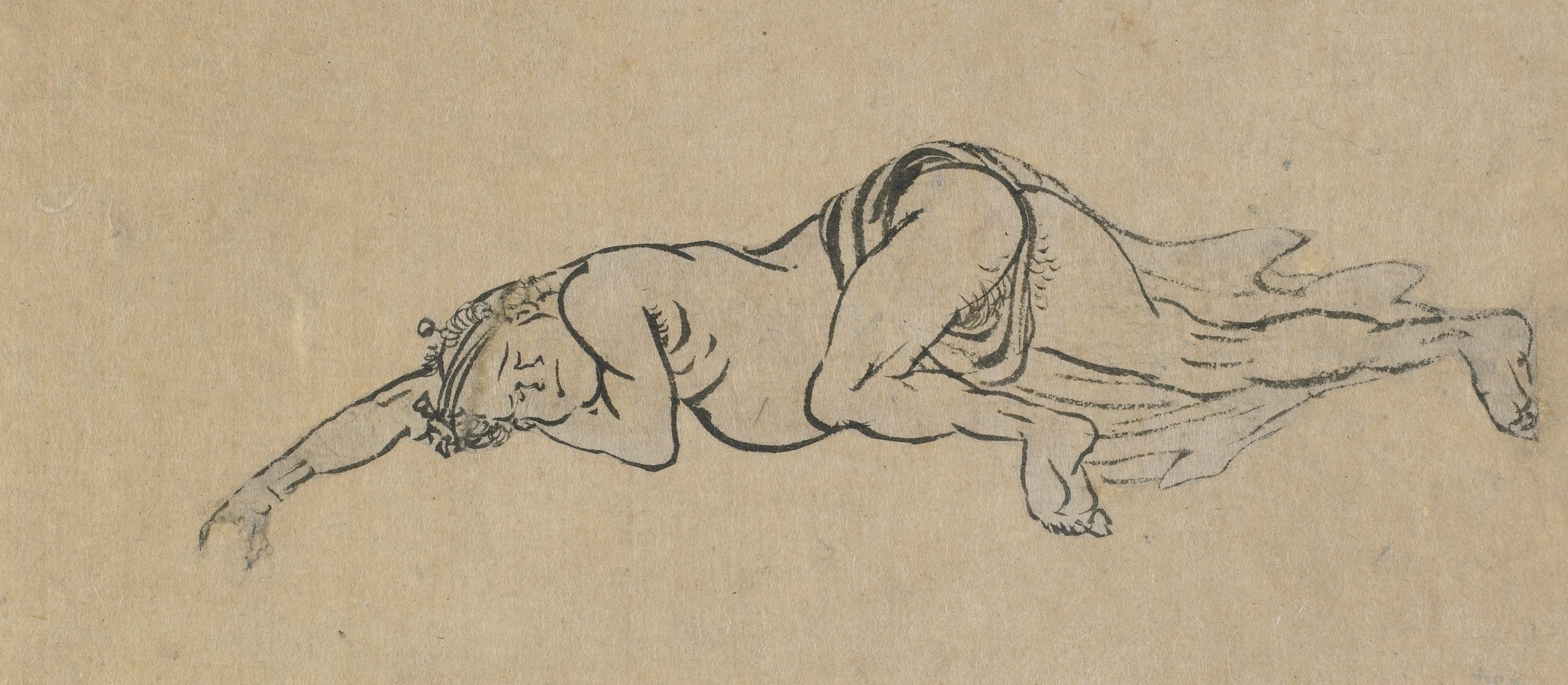 Katsushika Hokusai, Sleeping Man