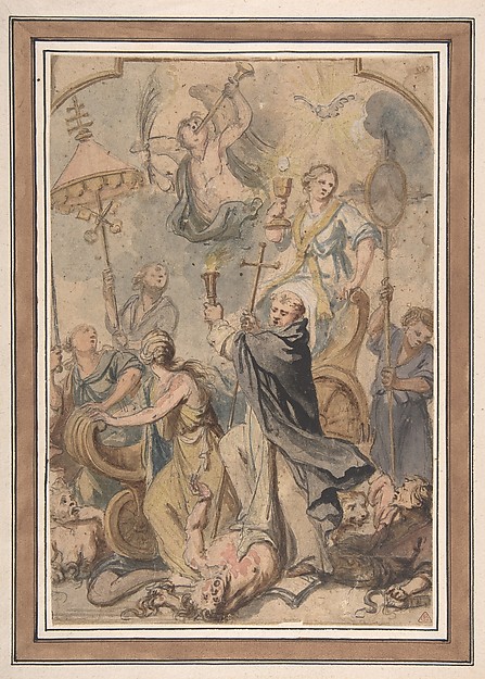 Abraham van Diepenbeeck, An Allegory of the Triumph over Heresy, with St. Domenic to the Fore