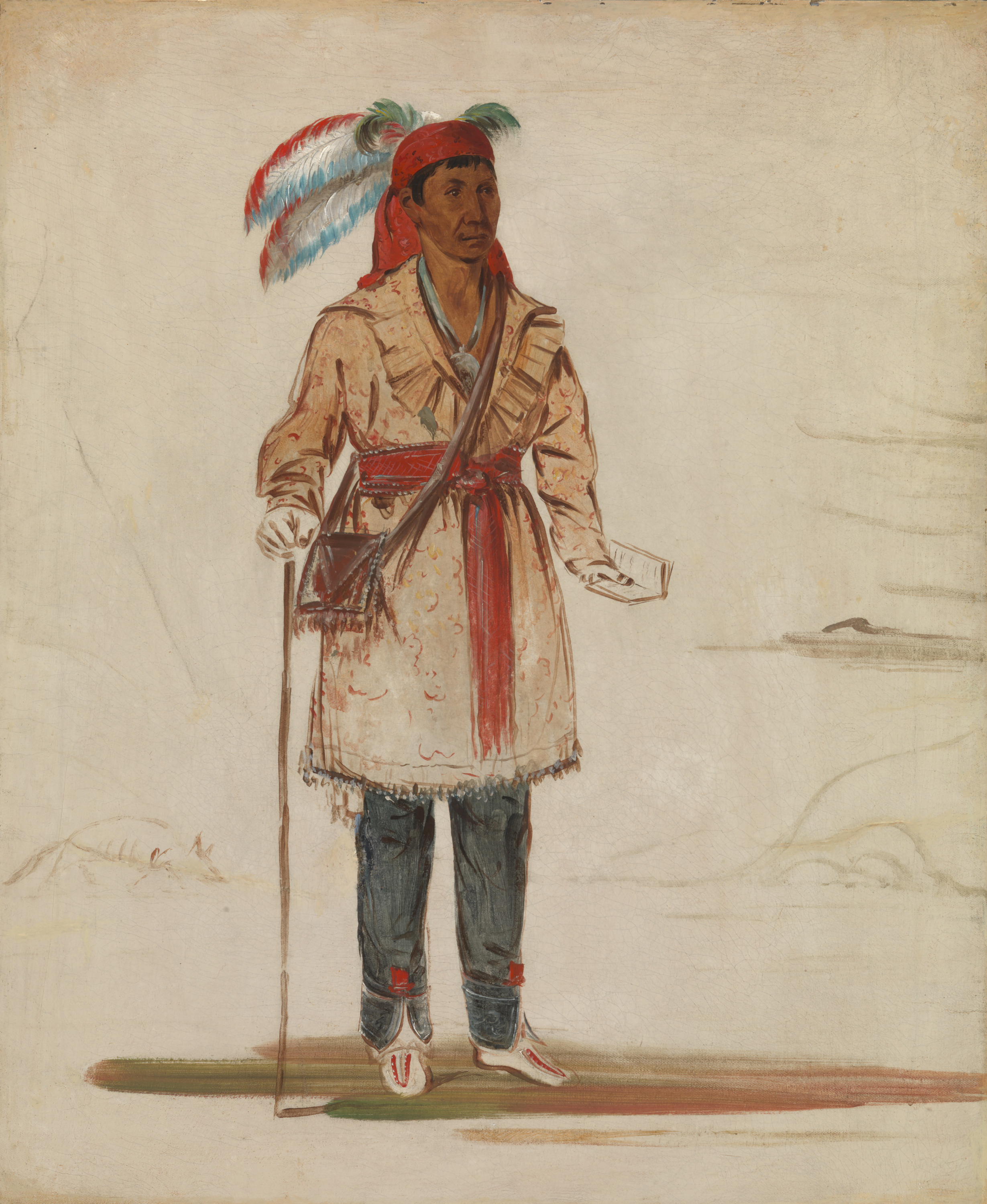 George Catlin, Ee-tów-o-kaum, Both Sides of the River, Chief of the Tribe