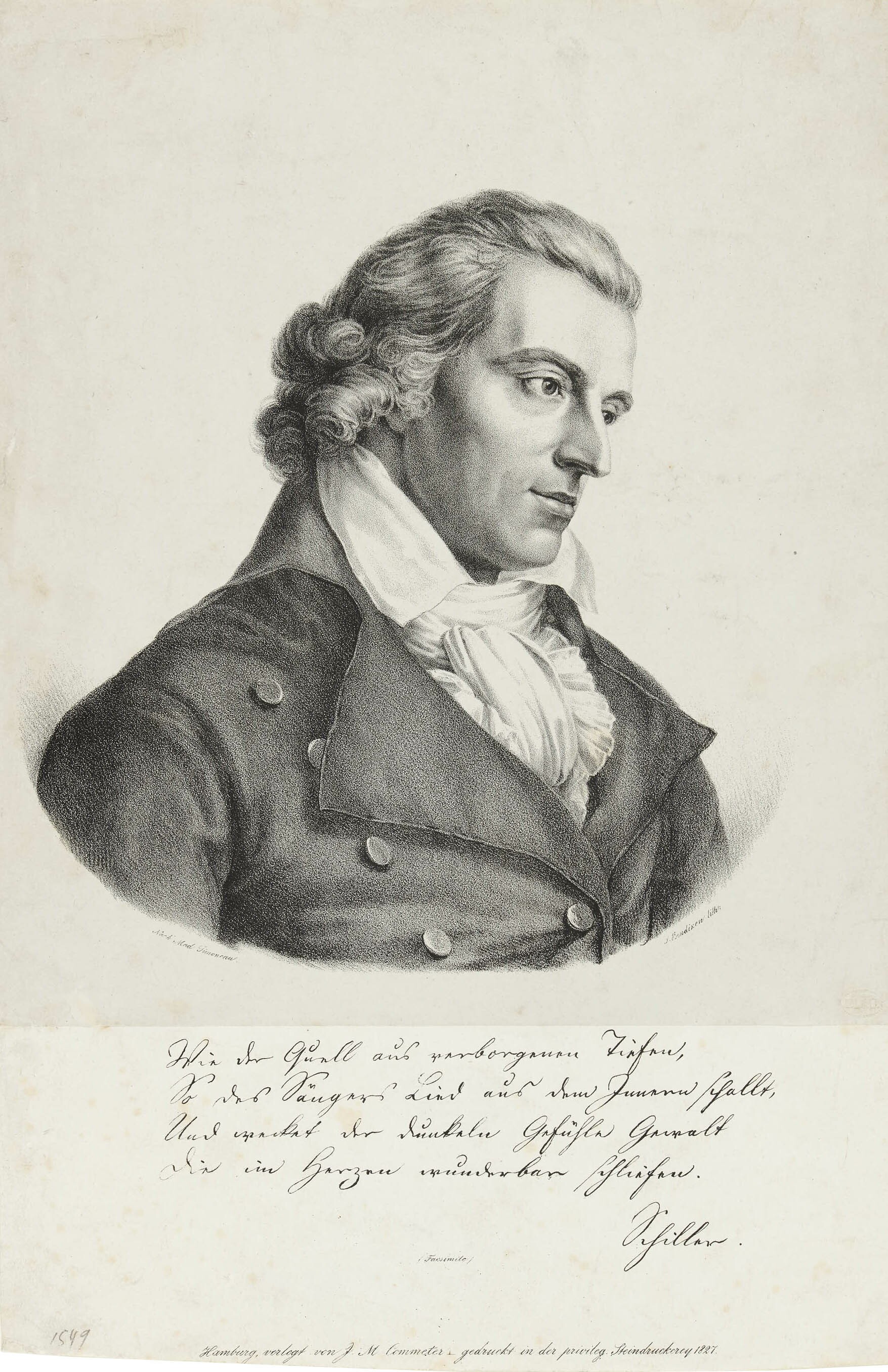 Siegfried Detlev Bendixen, Bildnis Friedrich Schiller
