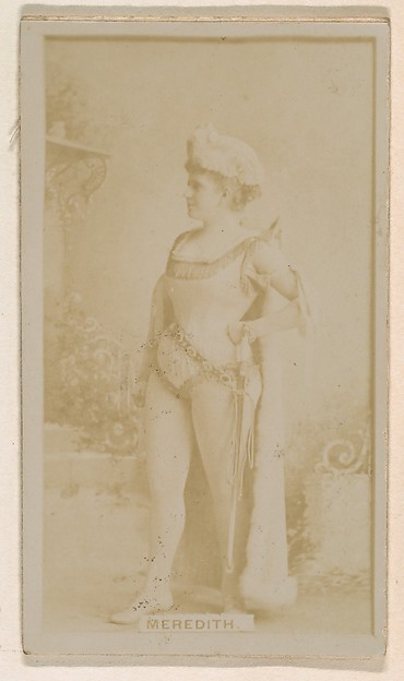 Kinney Brothers Tobacco Company, Miss Meredith, from the Actresses series (N245) issued by Kinney Brothers to promote Sweet Caporal Cigarettes