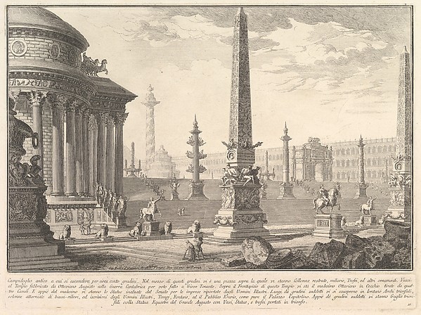 Giovanni Battista Piranesi, The ancient Capitol ascended by approximately one hundred steps... (Campidoglio antico a cui si ascendeva per circa cento gradini...), from "Prima Parte di Architettura, e Prospettive"