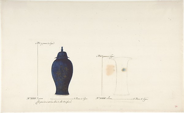 Anonymous, French, 18th century, Design for Two Vases