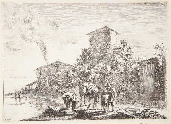 Jan Both, Mand med et mulæsel, Via Appia