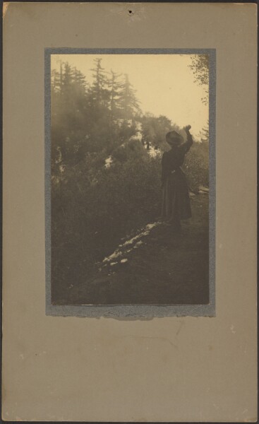 Louis Fleckenstein, [Woman Waving in the Woods]