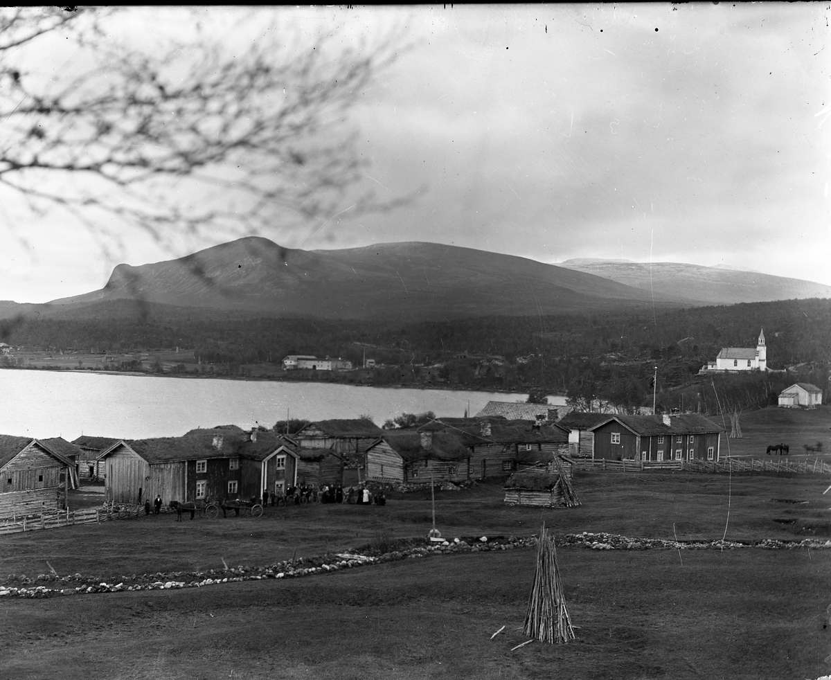 Peder J. Bredalslien, bebyggelse, kirke, hest, hestevogn, gård, kulturlandskap