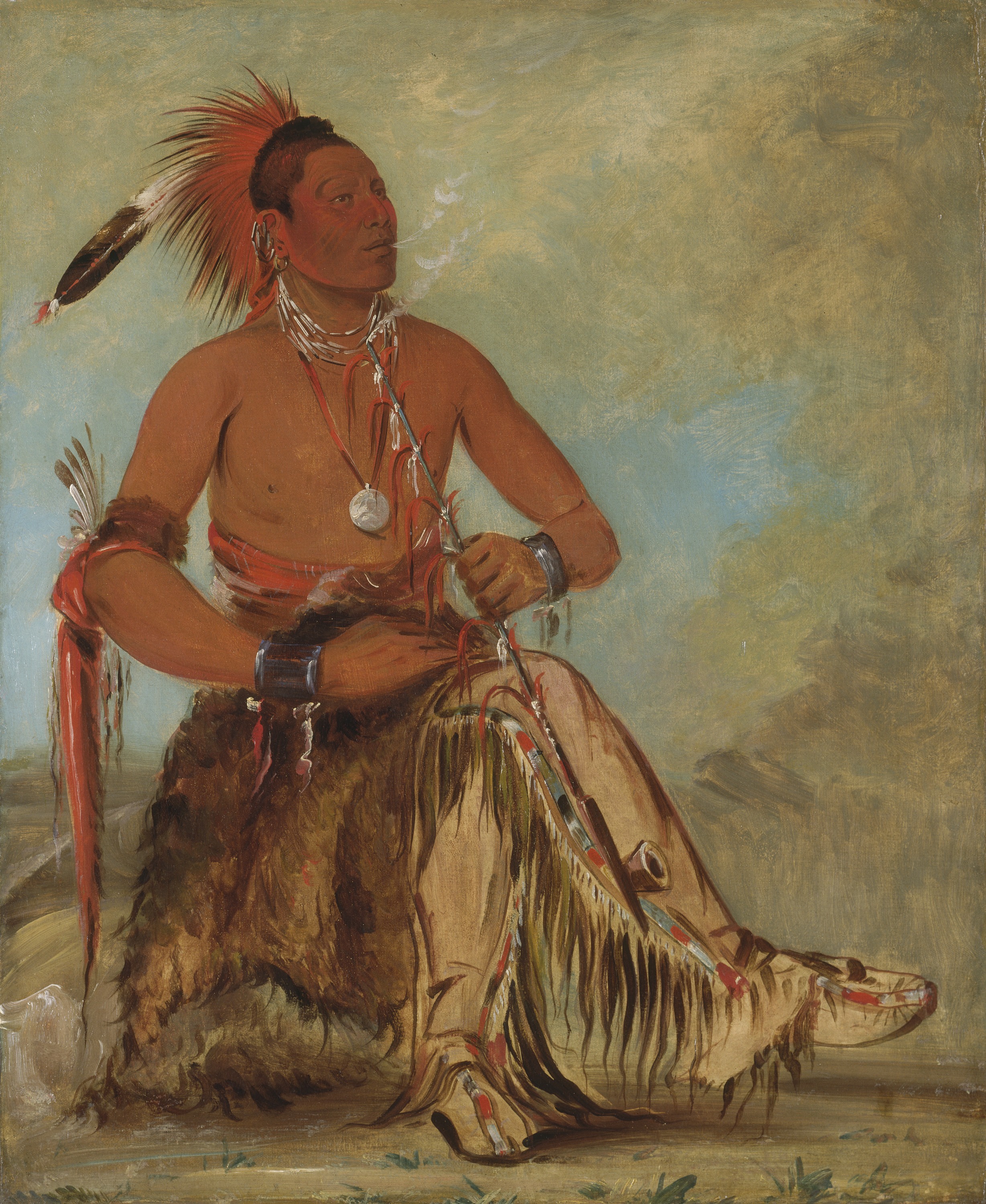 George Catlin, Nóm-ba-mon-nee, Double Walker, a Brave