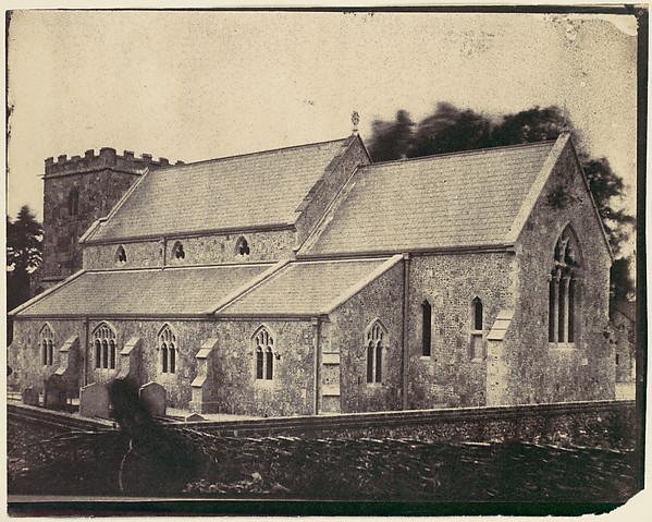 Unknown, [St. Cyriac Church at Lacock Abbey, Ghost Figure of Man in a Top Hat in Foreground]